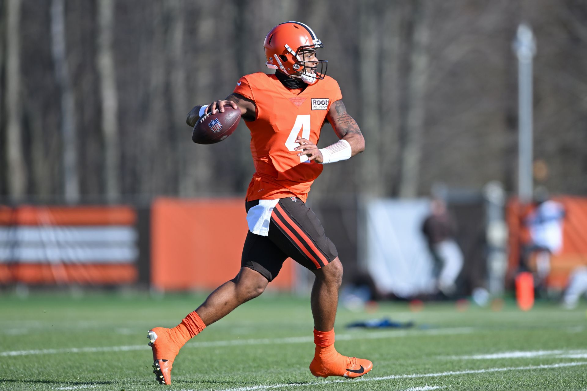 Deshaun Watson at Cleveland Browns Practice