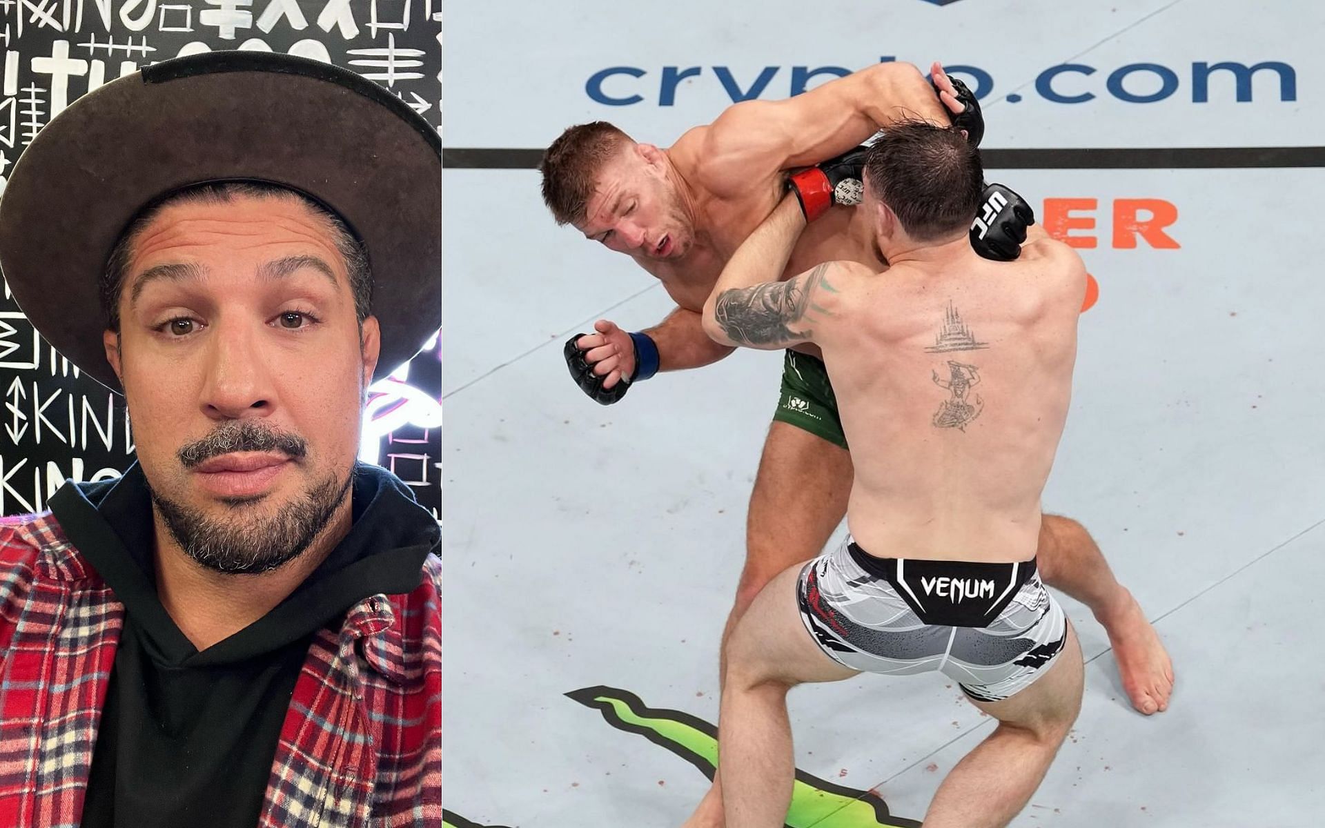 Brendan Schaub (left) and Darren Till vs. Dricus du Plessis [Image credits: @ufc and @brendanschaub on Instagram]