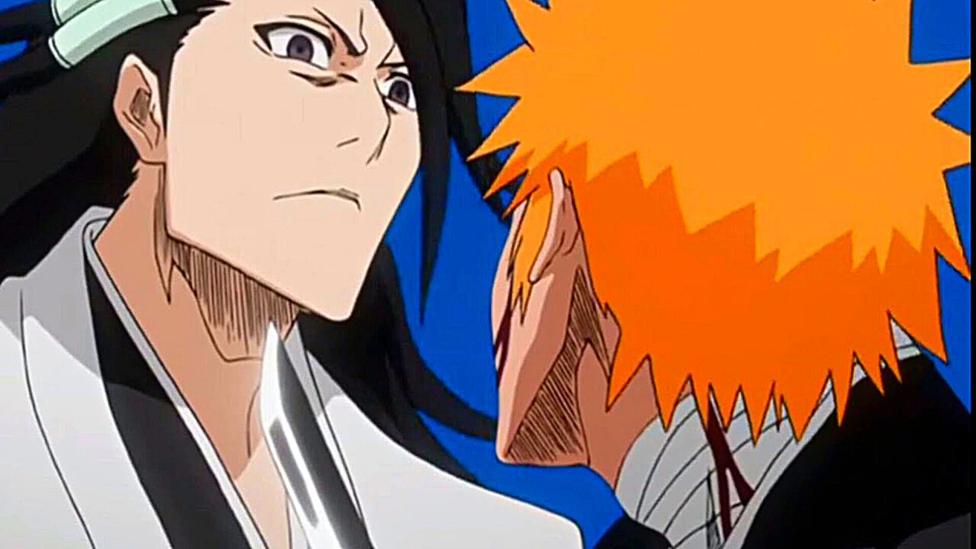 Byakuya Kuchiki shocked after witnessing Ichigo Kurosaki's Bankai in Bleach anime (Image via Studio Pierrot)