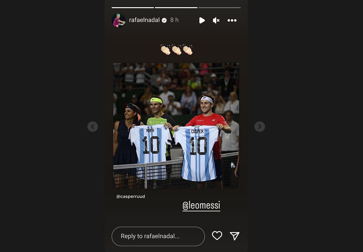 Screen grab from Nadal&#039;s Instagram