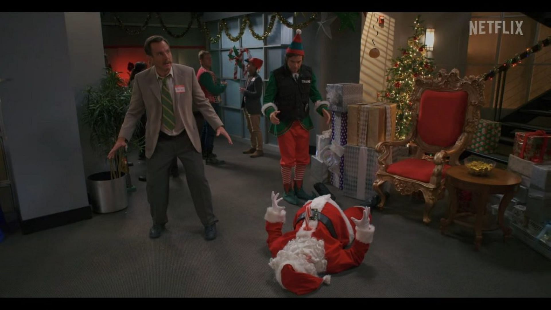 A still from Who Killed Santa? A Murderville Mystery (Image via Netflix)