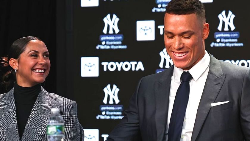 Aaron Judge's wife Samantha supports Yankees captain at presser