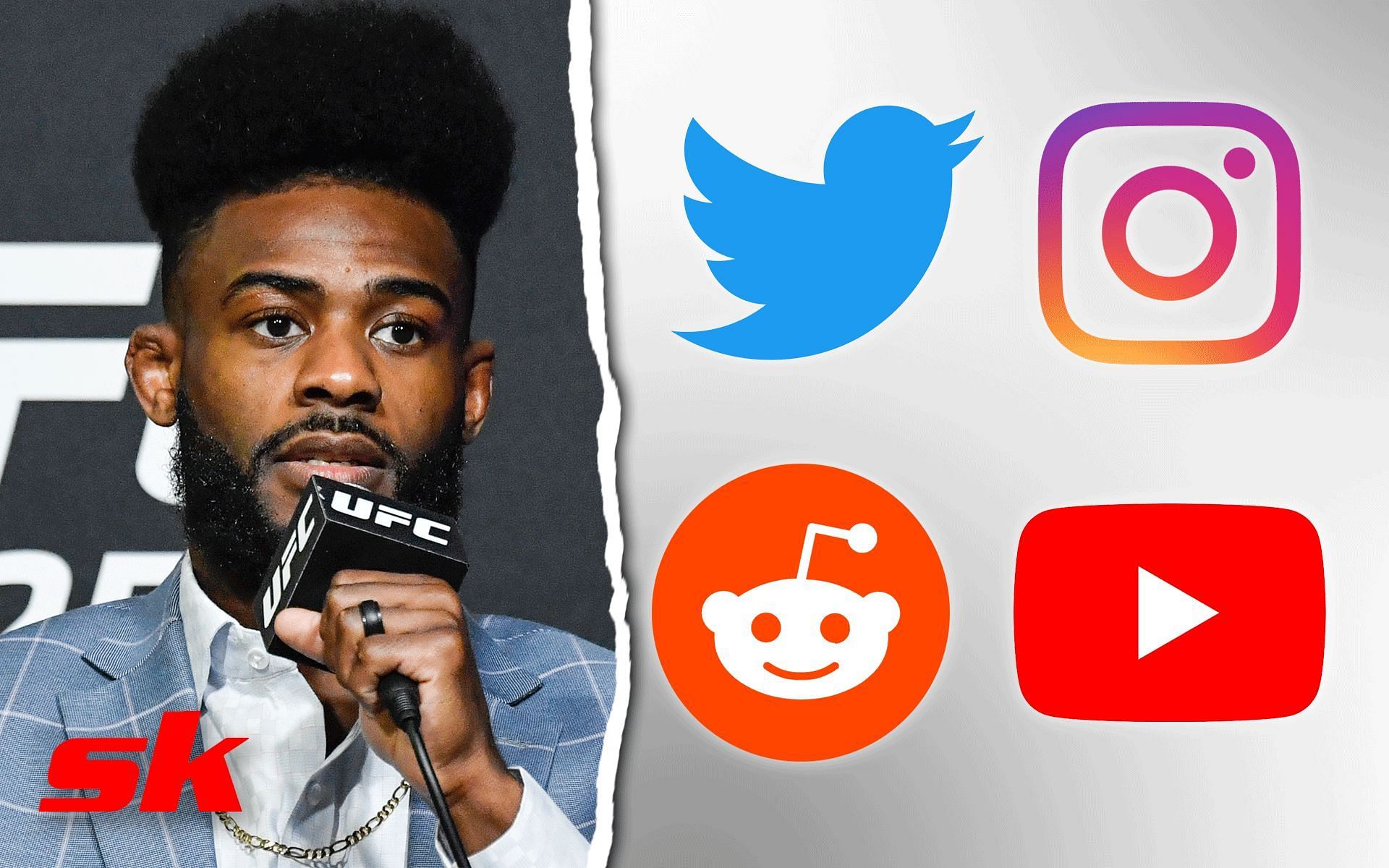 Aljamain Sterling. [Images courtesy: left image from Getty Images and right images from respective official Instagram accounts]