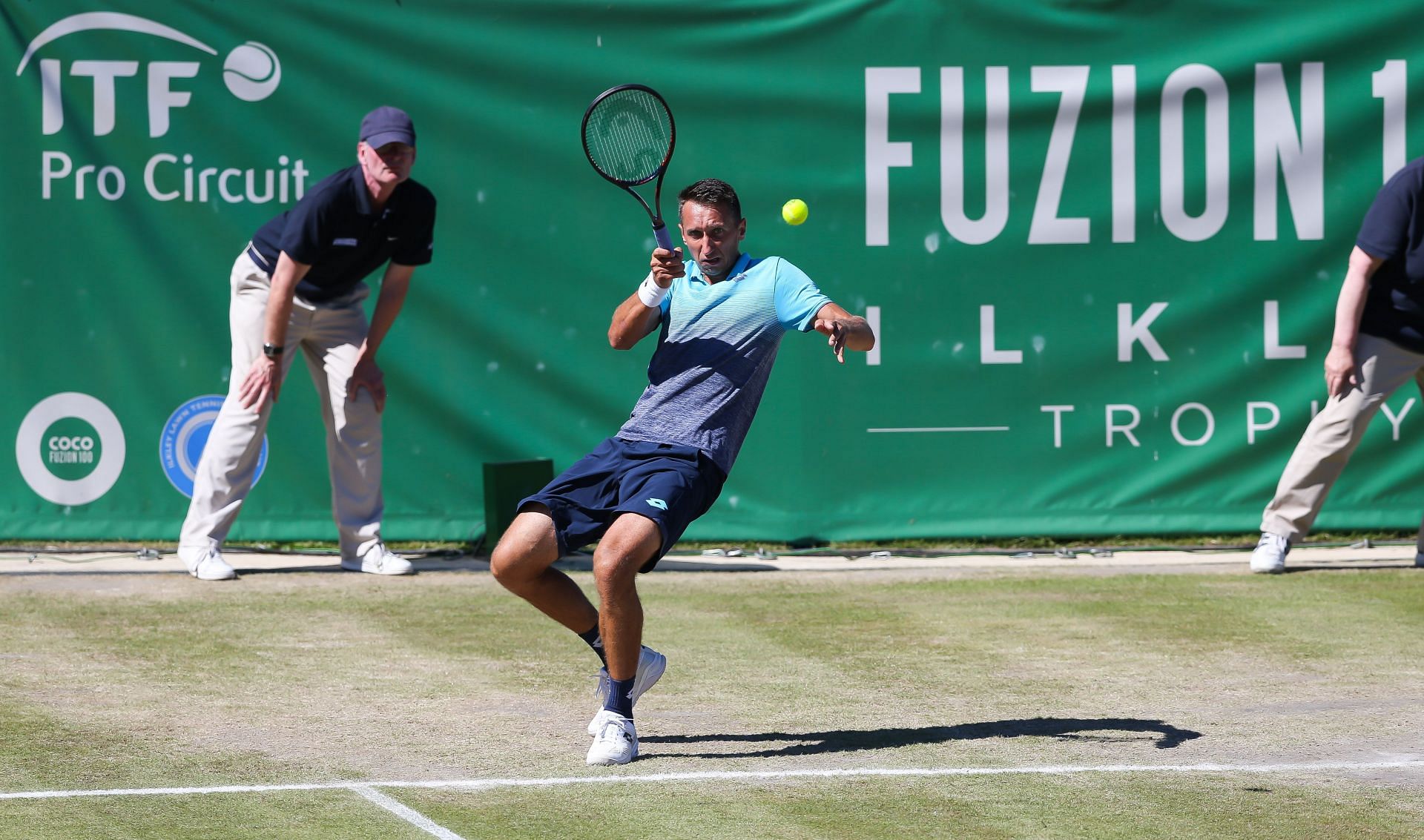 Sergiy Stakhovsky in action at the Fuzion 100 Ilkley Trophy