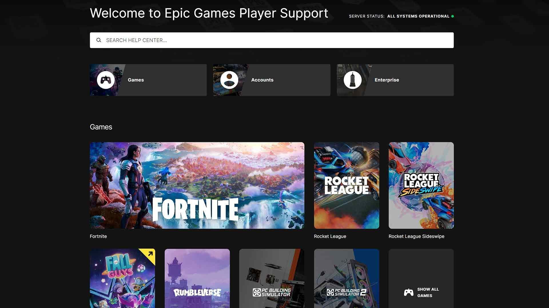 You can contact Epic Games support through Fortnite&#039;s website (Image via Epic Games)