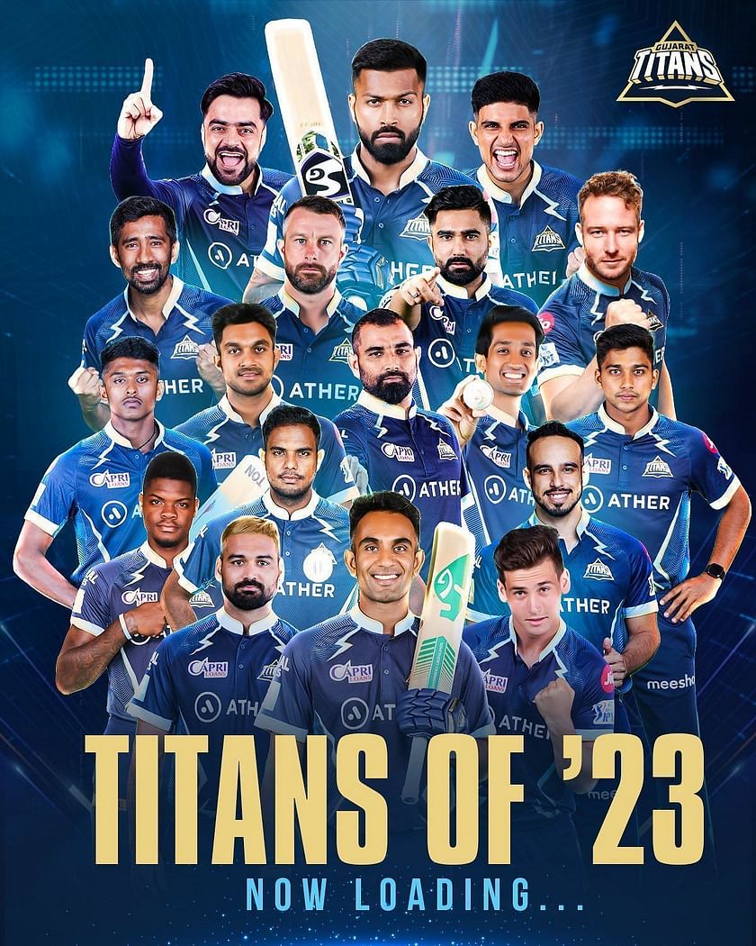 Gujarat Titans Team 2023 GT Team 2023 Players List, GT Squad 2023
