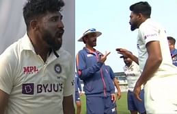 [WATCH] Mohammed Siraj engages in a friendly banter with Team Indian batting coach after winning the Test series against Bangladesh