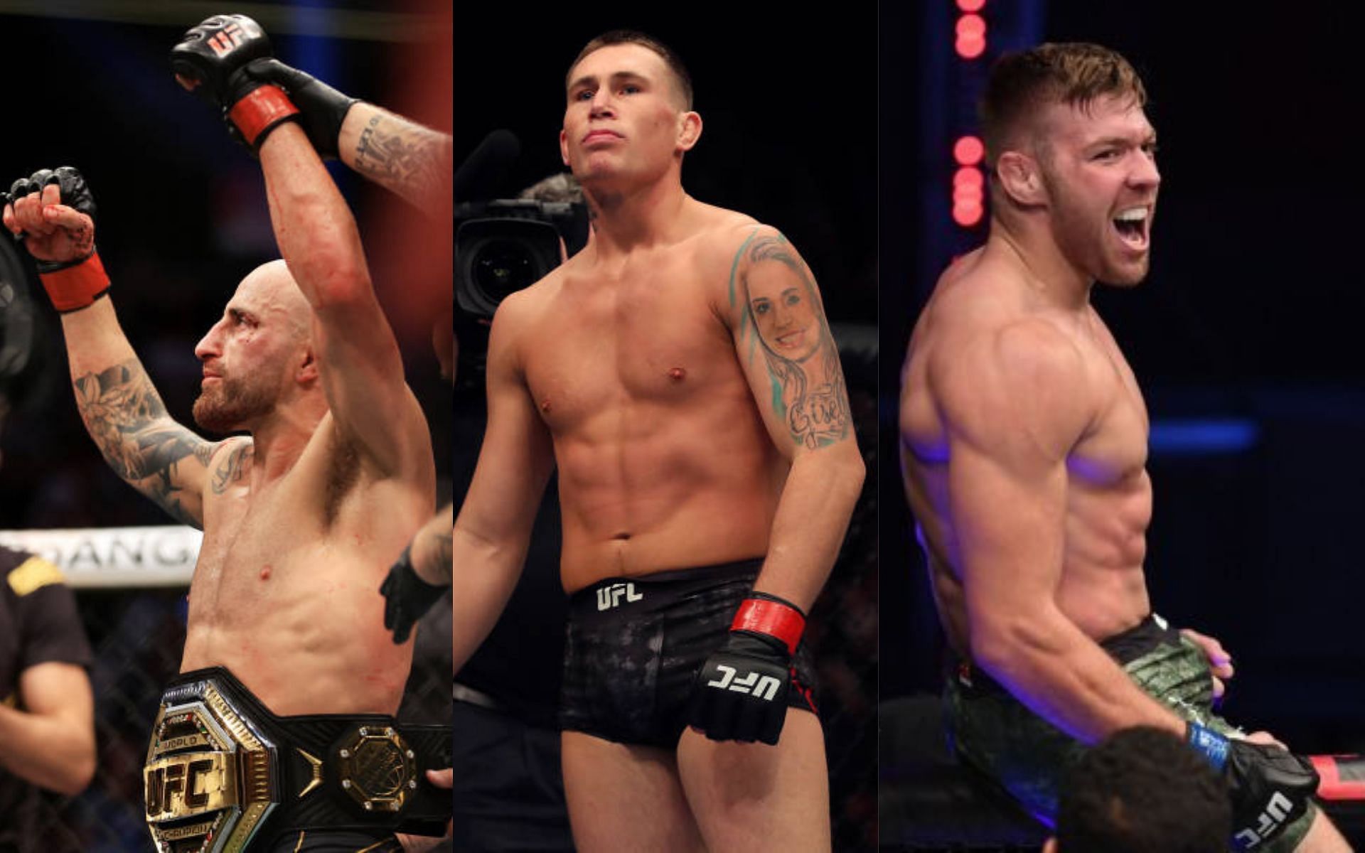 From left to right: Alexander Volkanovski, Darren Till, Dricus Du Plessis [image courtesy of @dricusduplessis/Twitter]