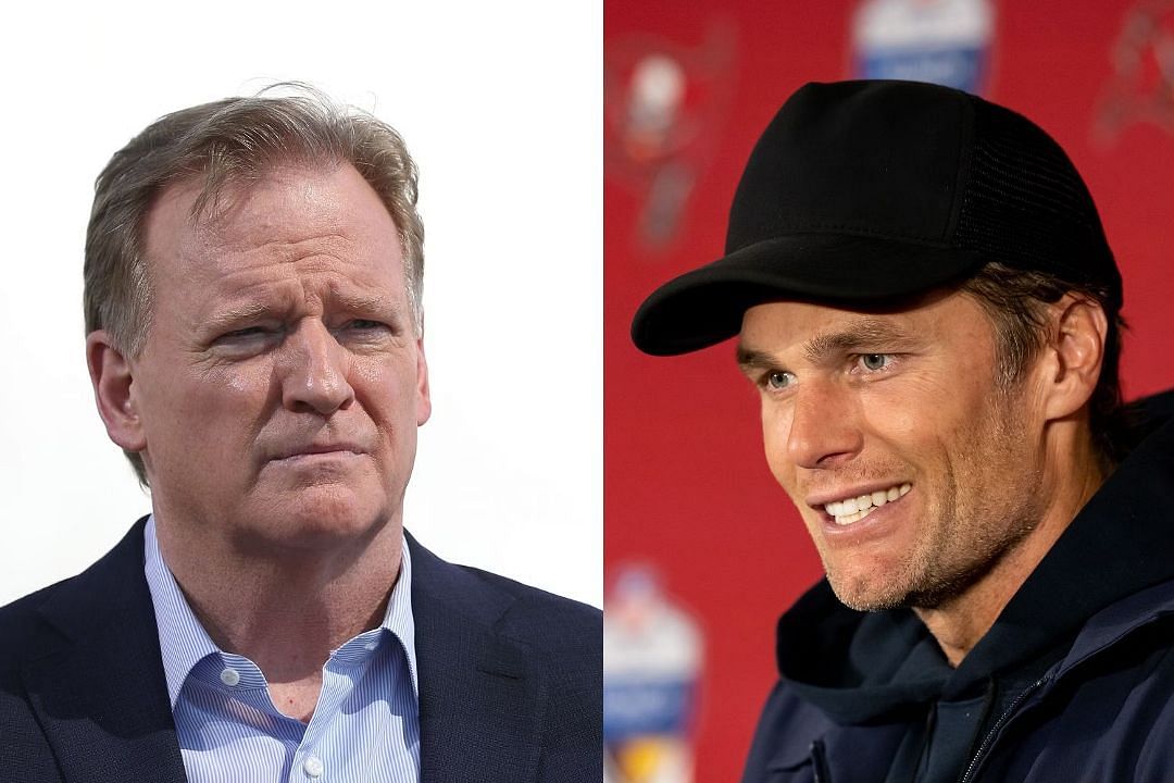 NFL Commissioner Roger Goodell and Bucs QB Tom Brady