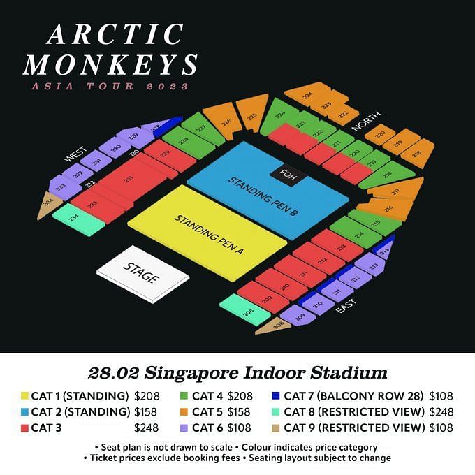 Arctic Monkeys Singapore Concert 2023 Tickets, where to buy, price and