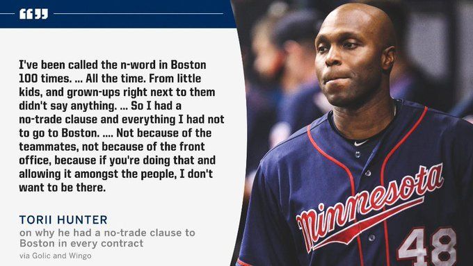 MLB rumors: Red Sox admit racial abuse suffered by Torii Hunter at