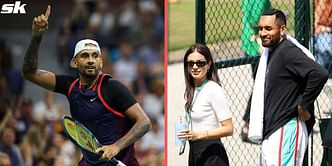 Nick Kyrgios attempts sandboarding and archery with girlfriend Costeen Hatzi in Saudi Arabia