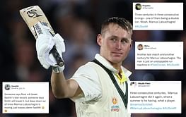 "Don Bradman records in danger" - Twitterati erupt as Marnus Labuschagne hits third successive Test century
