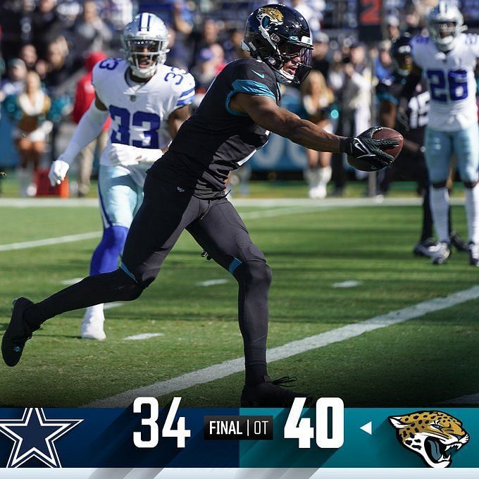 Cowboys clinch playoff berth despite OT loss to Jaguars - ESPN