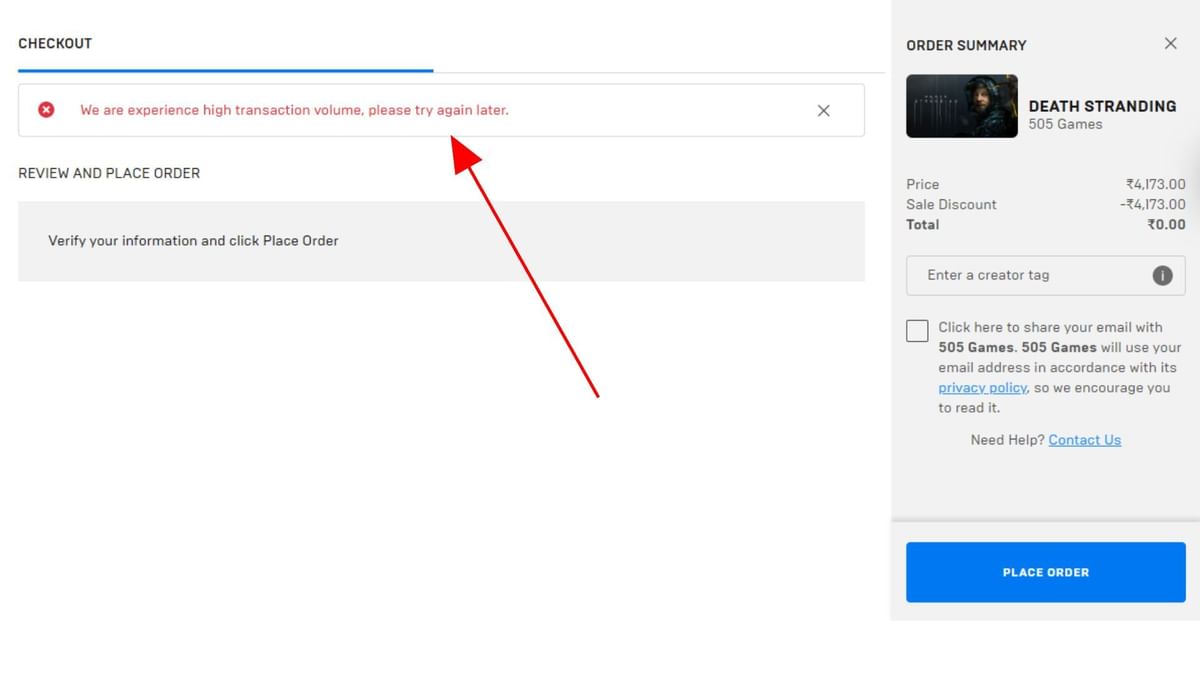 death stranding Is Epic Games Store down (December 25)? Possible
