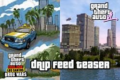 Another GTA 6 tease reportedly found on a leaked GTA Online shirt amidst Los Santos Drug Wars update