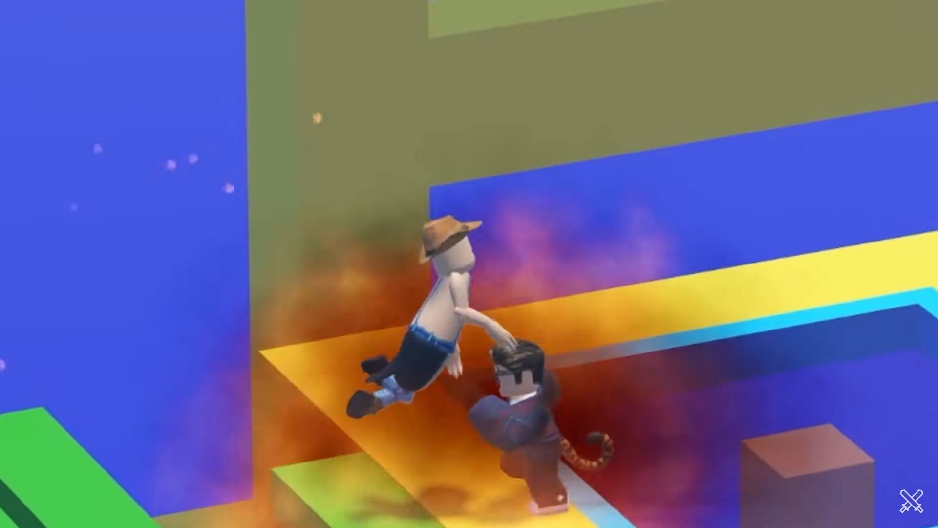 Flamingo getting eliminated (Image via Roblox Battles YouTube)