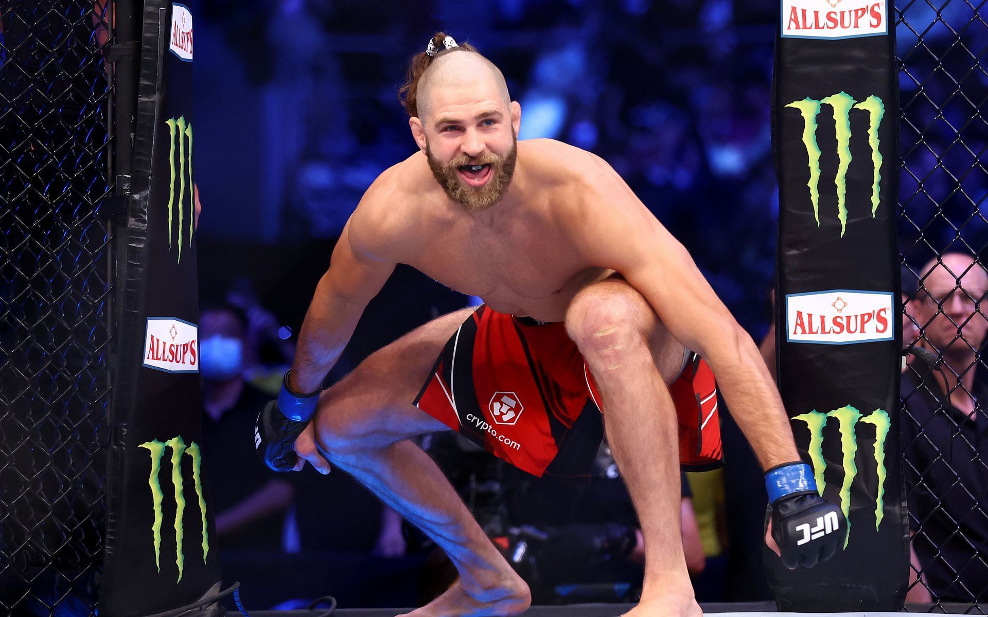 Jiri Prochazka enters the octagon for his UFC 275 fight against Glover Teixeira