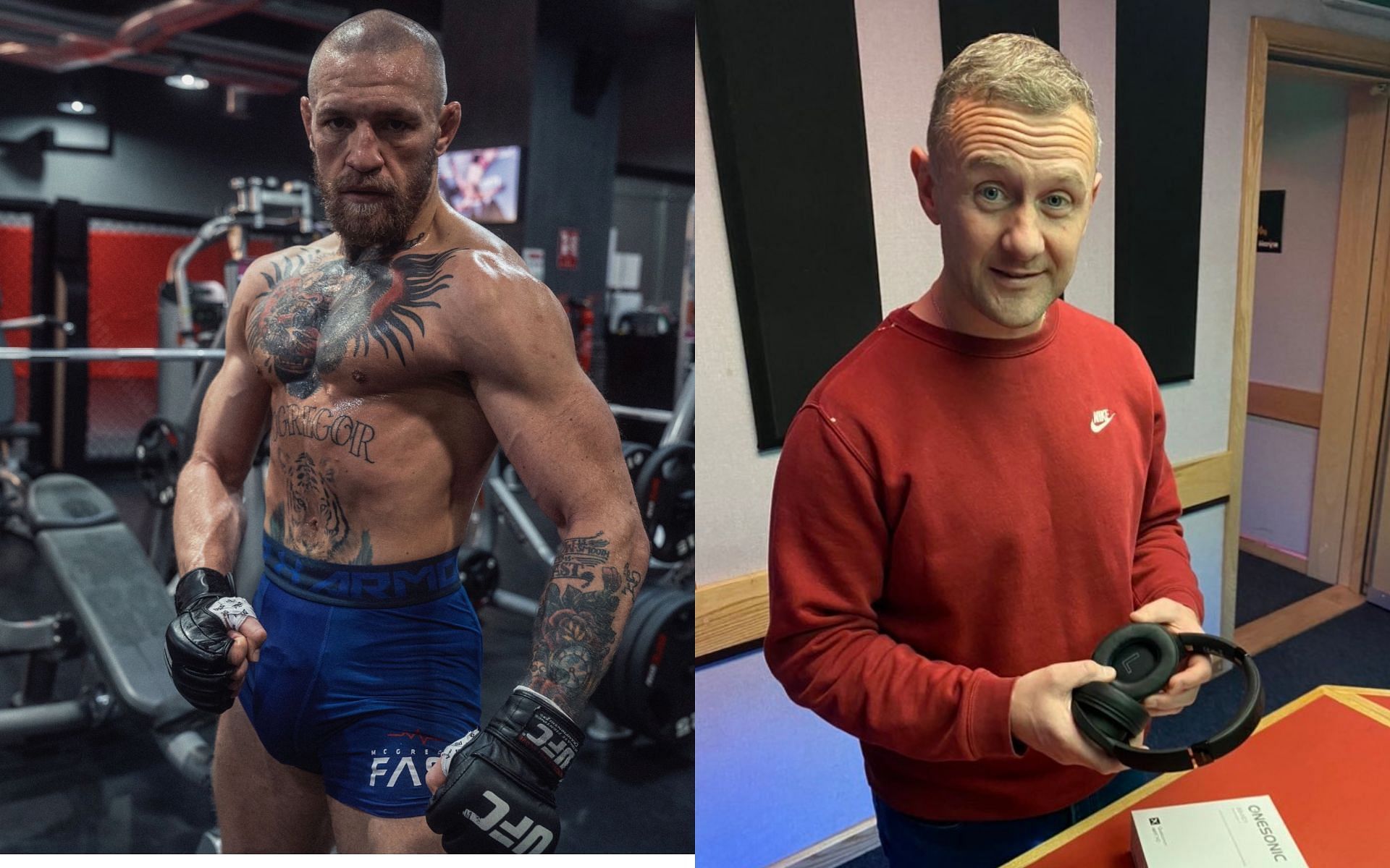 Conor McGregor [Left] PJ Gallagher [Right] [Images courtesy: @TheNotoriousMMA and @pjgallagher Twitter]