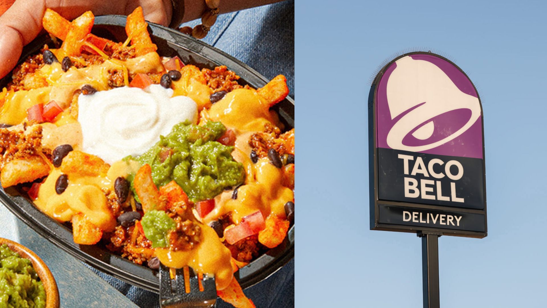 Taco Bell is serving 7-layered Nachos and Burrito for $3 (Image via Taco Bell/Jeremy Moeller/Getty Images)