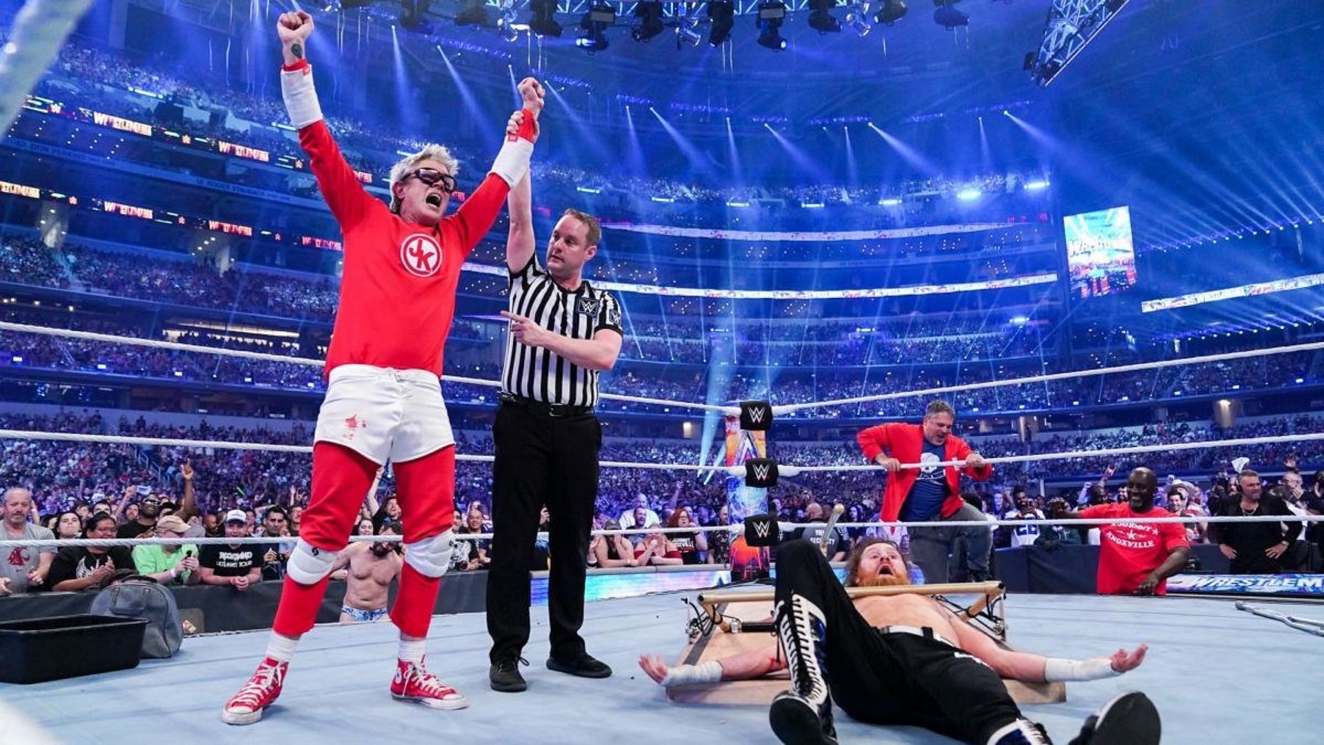 Johnny Knoxville and Sami Zayn&#039;s feud culminated in an Anything Goes match at WrestleMania