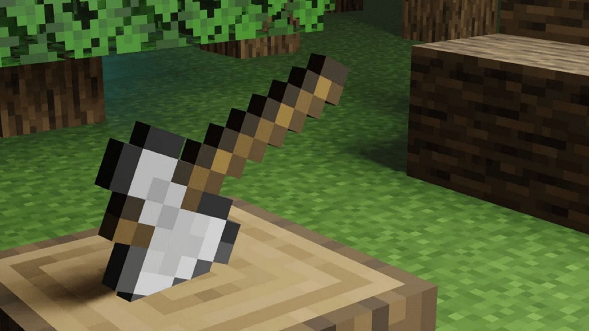 Axes are excellent at felling trees as well as hostile mobs in Minecraft (Image via Mojang)