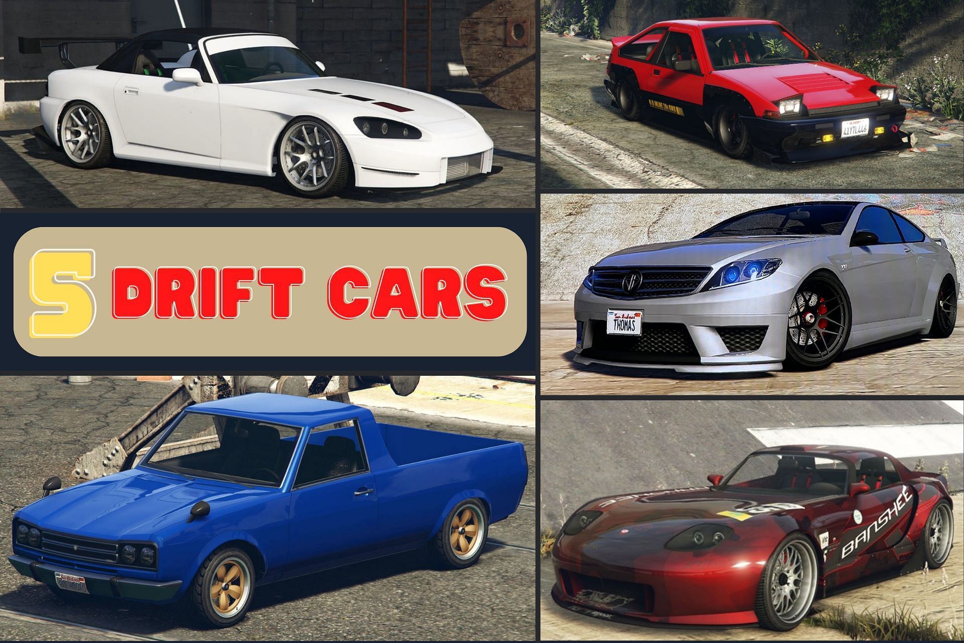 GTA V - Top 10 des voitures de drift ! 