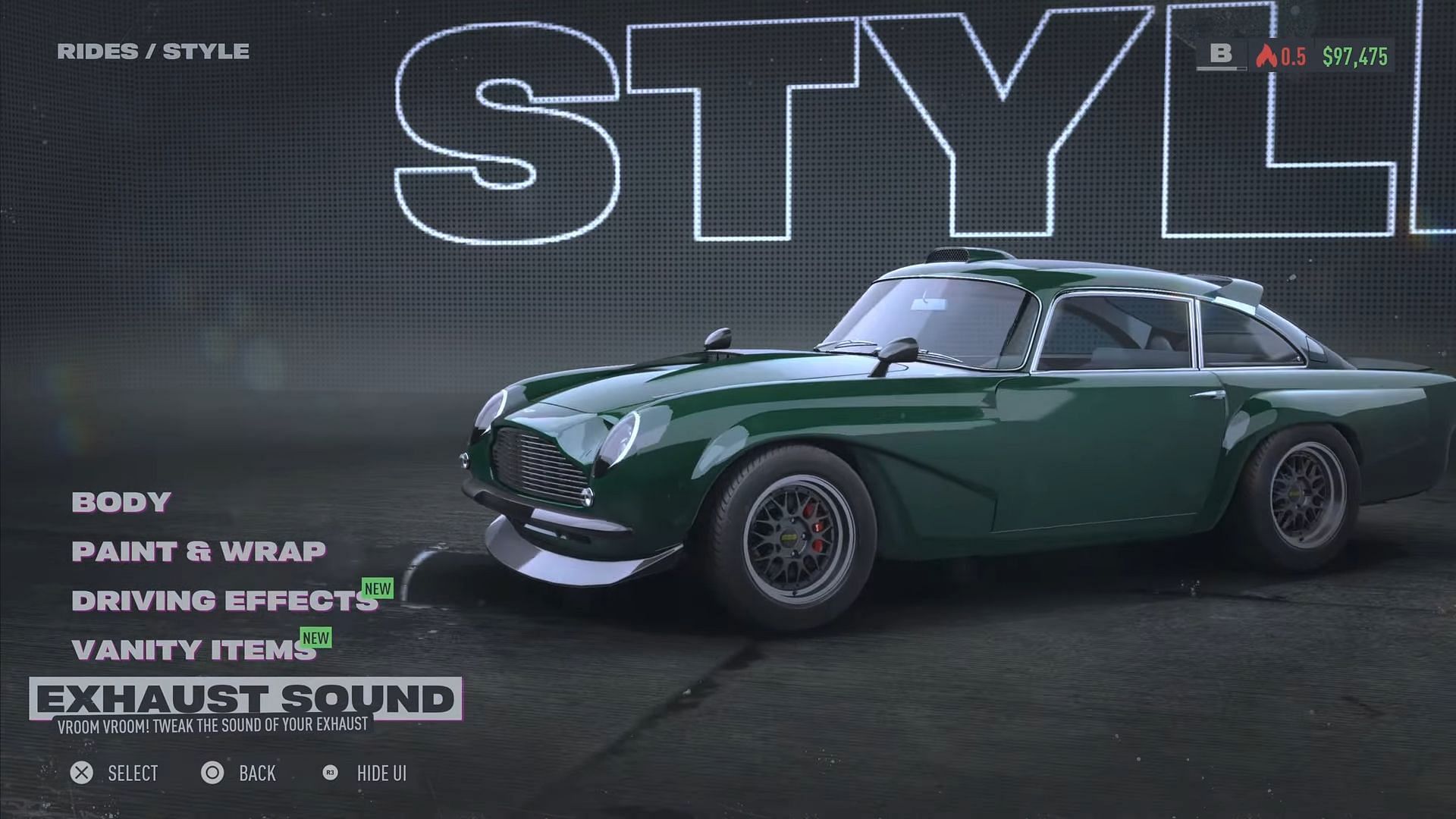 Un Aston Martin DB5 personalizado en el juego (Imagen a través de YouTube/Vossgaming)