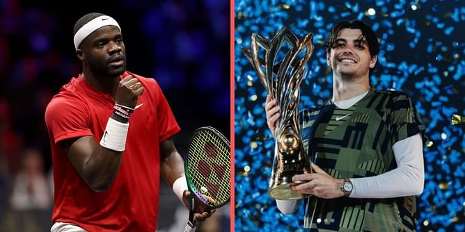 "Let me get some of that bag bro" - Frances Tiafoe jokes with Taylor Fritz after World No. 9 takes home $1 million at Diriyah Tennis cup