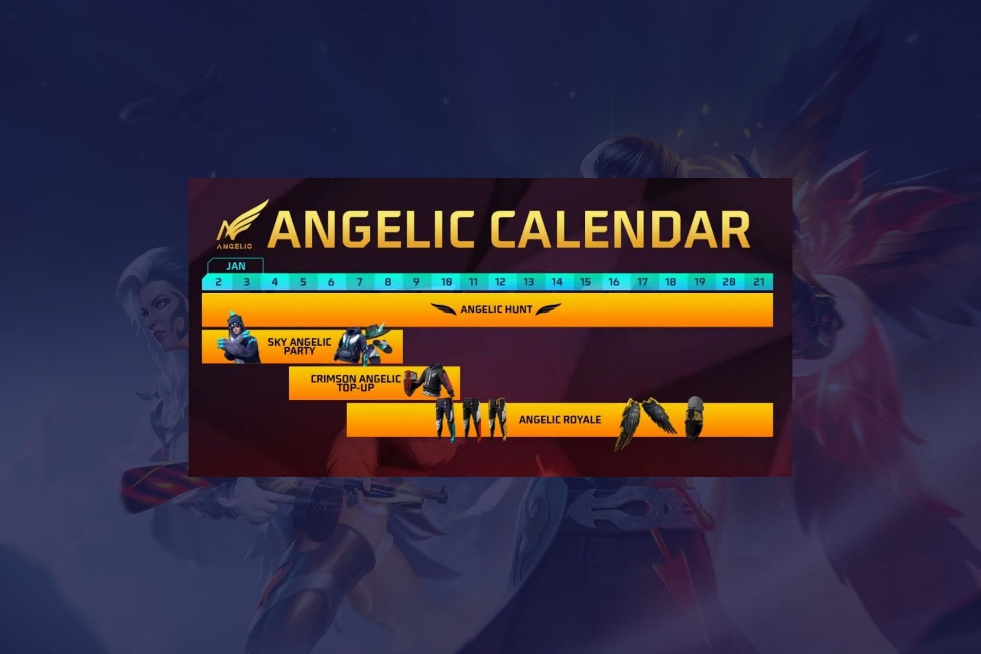 Angelic calendar has been leaked (Image via Garena)