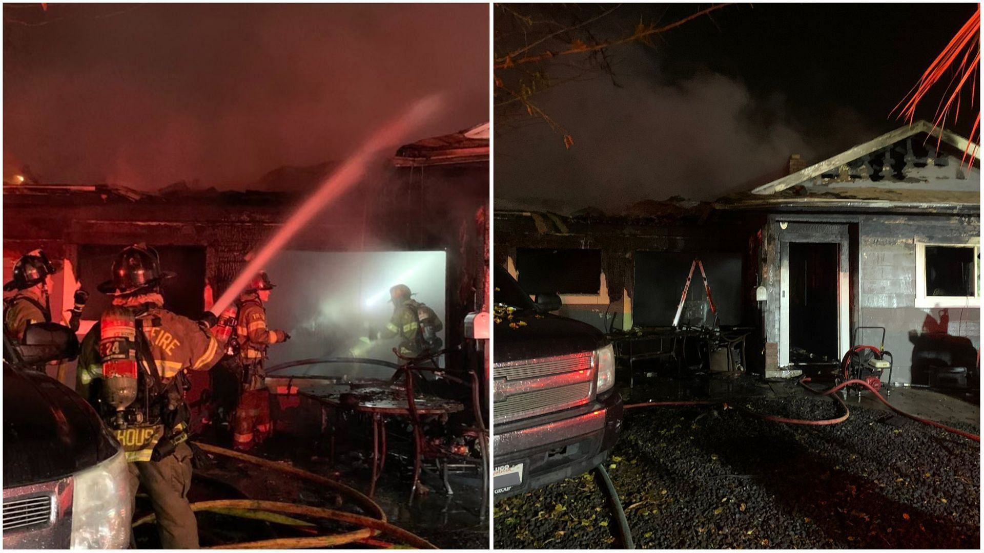 A 22-year-old woman died in a house fire caused by artificial Christmas tree (Images via Metro Fire of Sacramento)