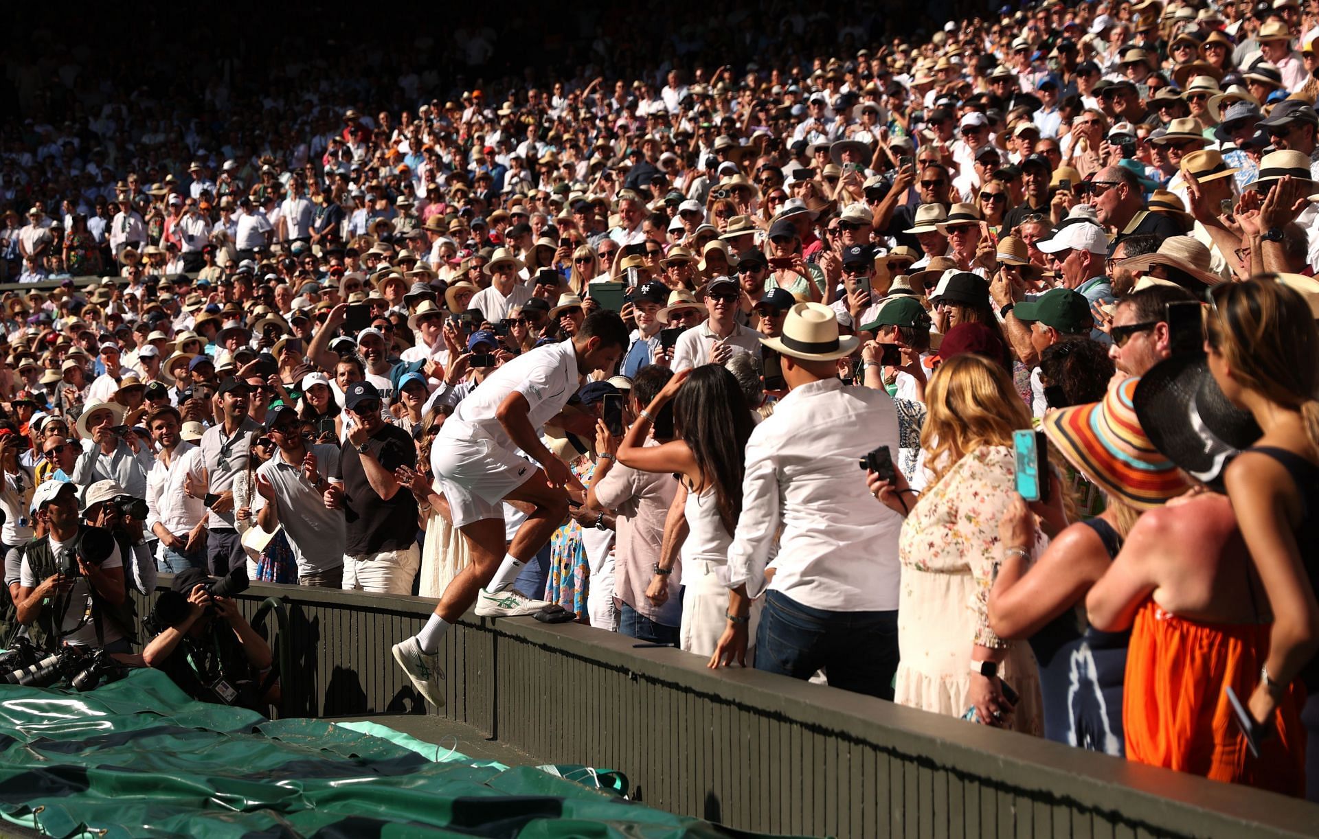 Novak Djokovic at the 2022 Wimbledon Championships.