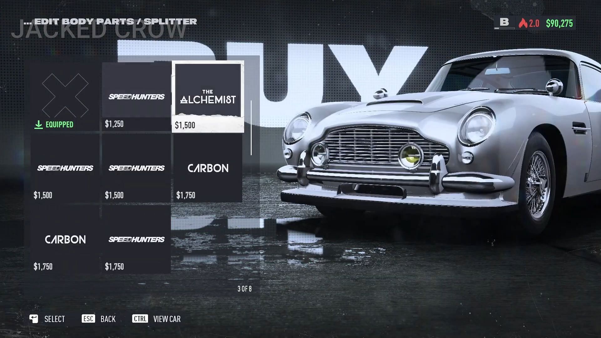 The Aston Martin DB5 (1964) in-game (Image via YouTube/Jacked Crow)