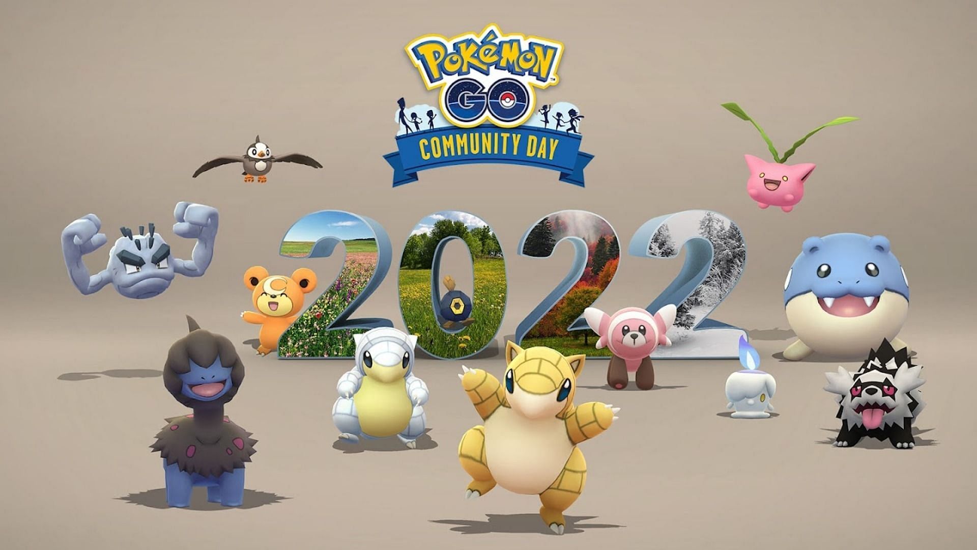 Official artwork for the last Community Day event of 2022 for Pokemon GO (Image via Niantic)