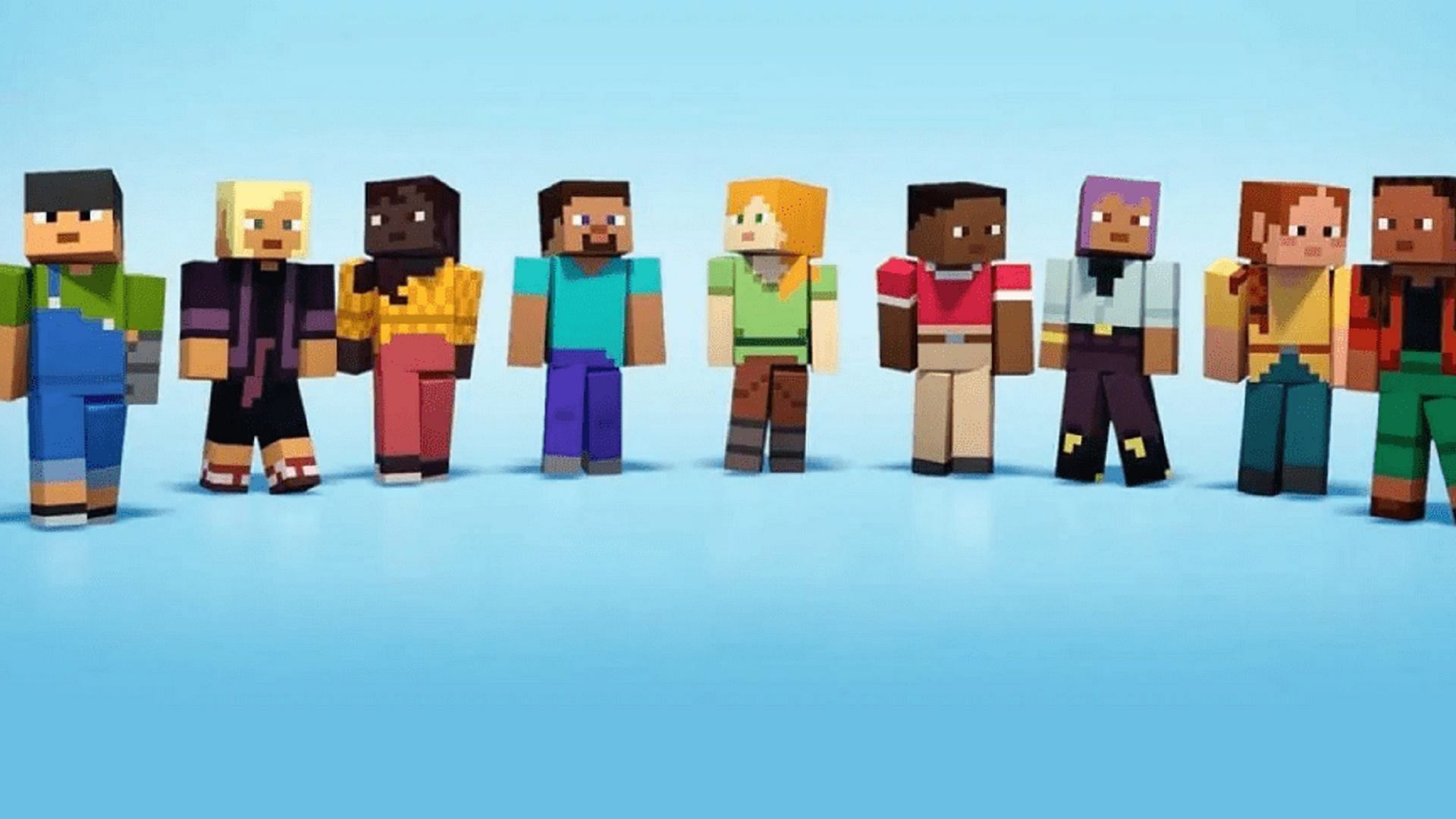 October&#039;s new default skins can now be accessed in Minecraft without an internet connection (Image via Mojang)