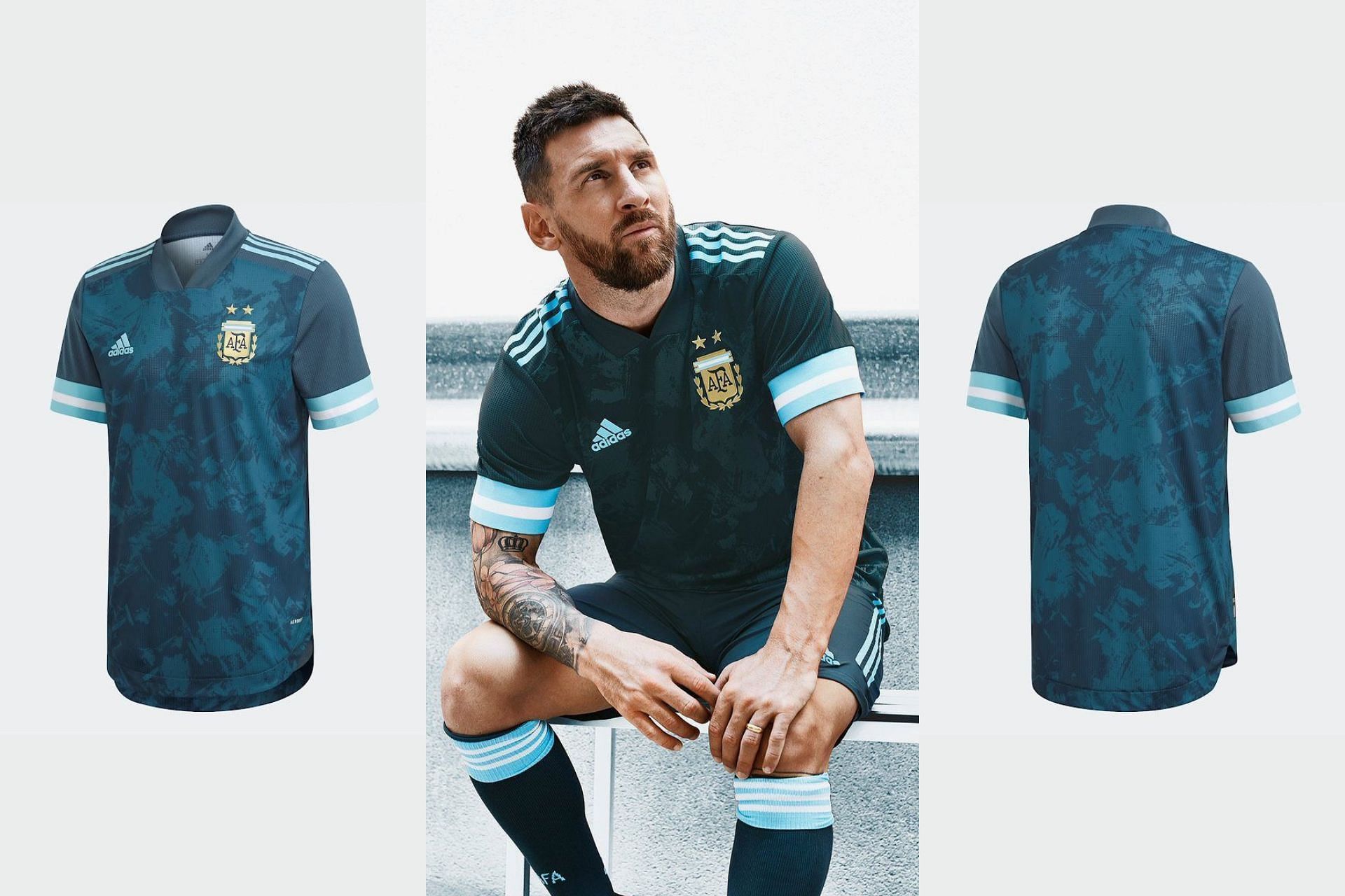Here&#039;s a detailed look at Lionel Messi&#039;s 2020 Copa America jersey (Image via Sportskeeda)