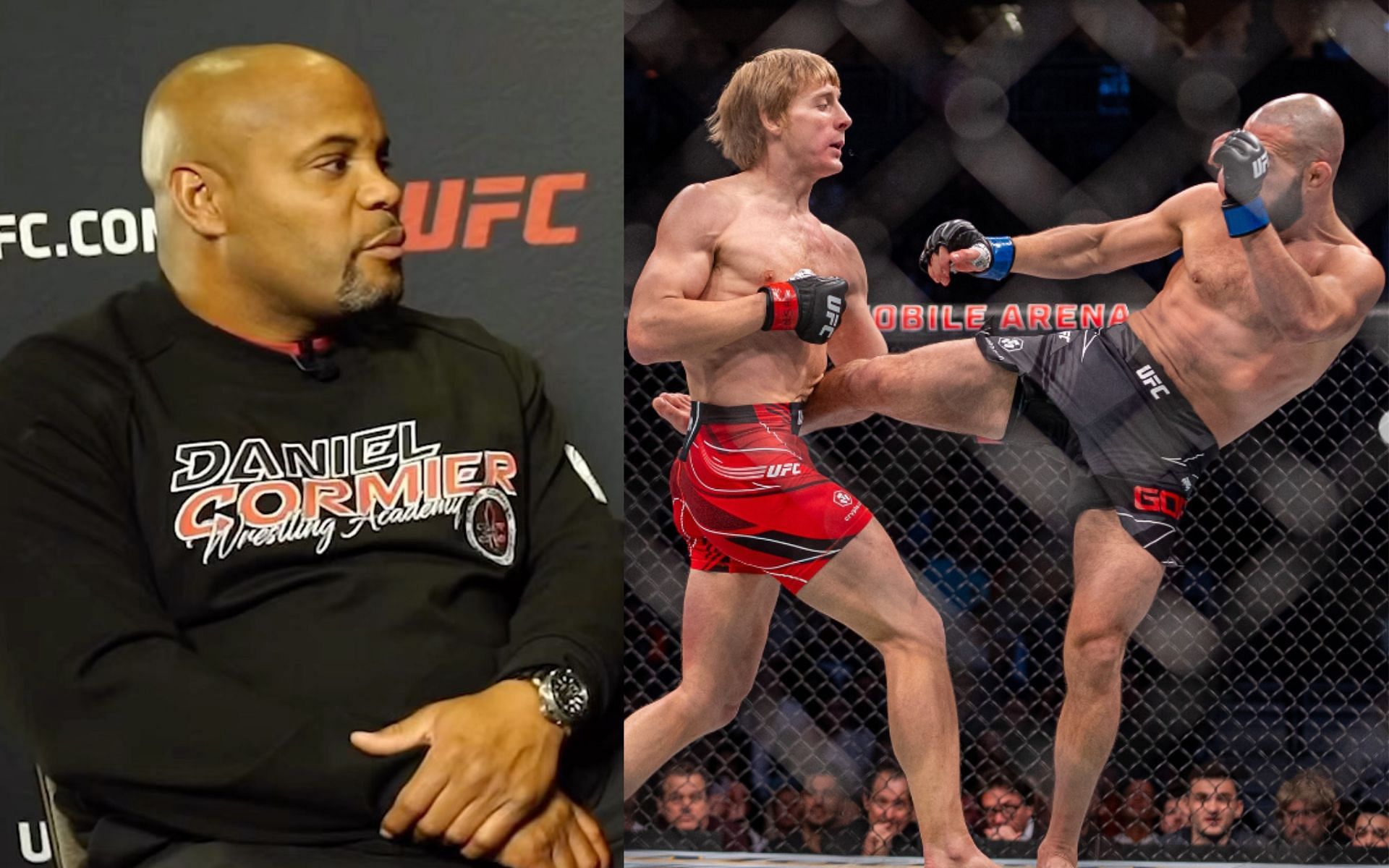 Daniel Cormier (Left) and Paddy Pimblett (Right) [Images via: Daniel Cormier | YouTube and @ufc_korea on Instagram]