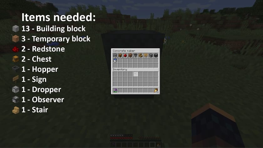 How To Build Automatic Concrete Maker In Minecraft