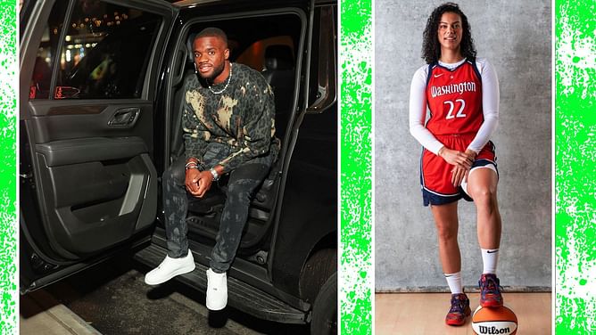 Frances Tiafoe reacts to receiving WNBA star Alysha Clark's jersey with a hand-written note