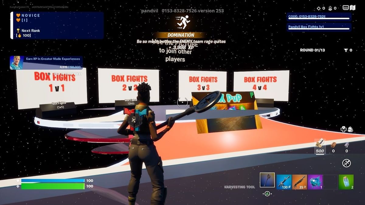 Fortnite Box Fight Codes 1v1 2022