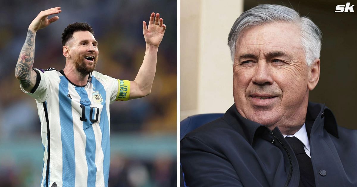 [L-to-R] Argentina legend Lionel Messi and Real Madrid manager Carlo Ancelotti.