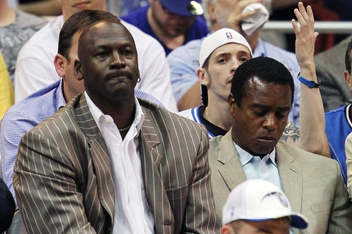 Michael Jordan attending Charlotte Bobcats Game