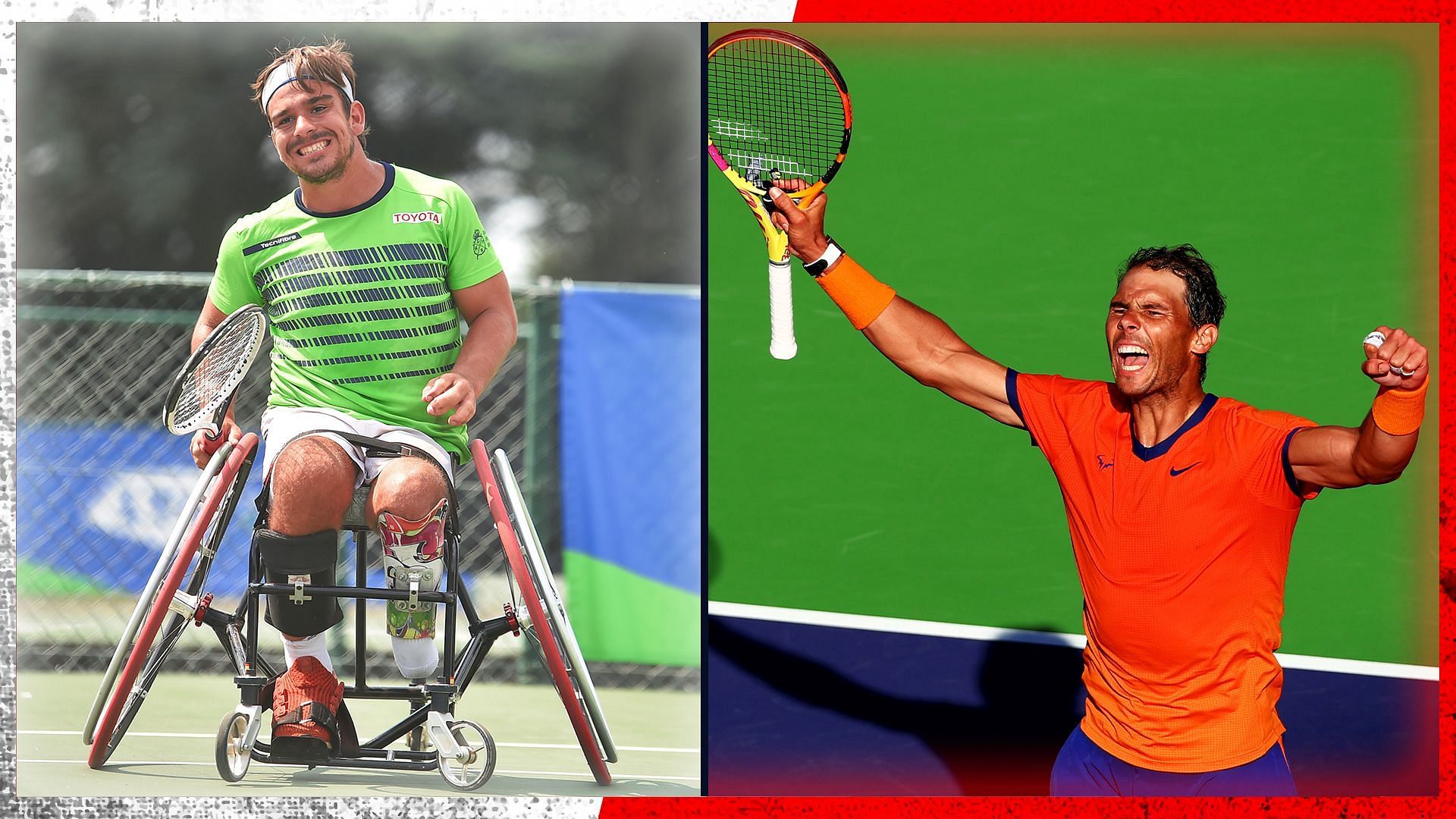 Nadal (right) played an exibition doubles match with De La Fuente in Chile last month.