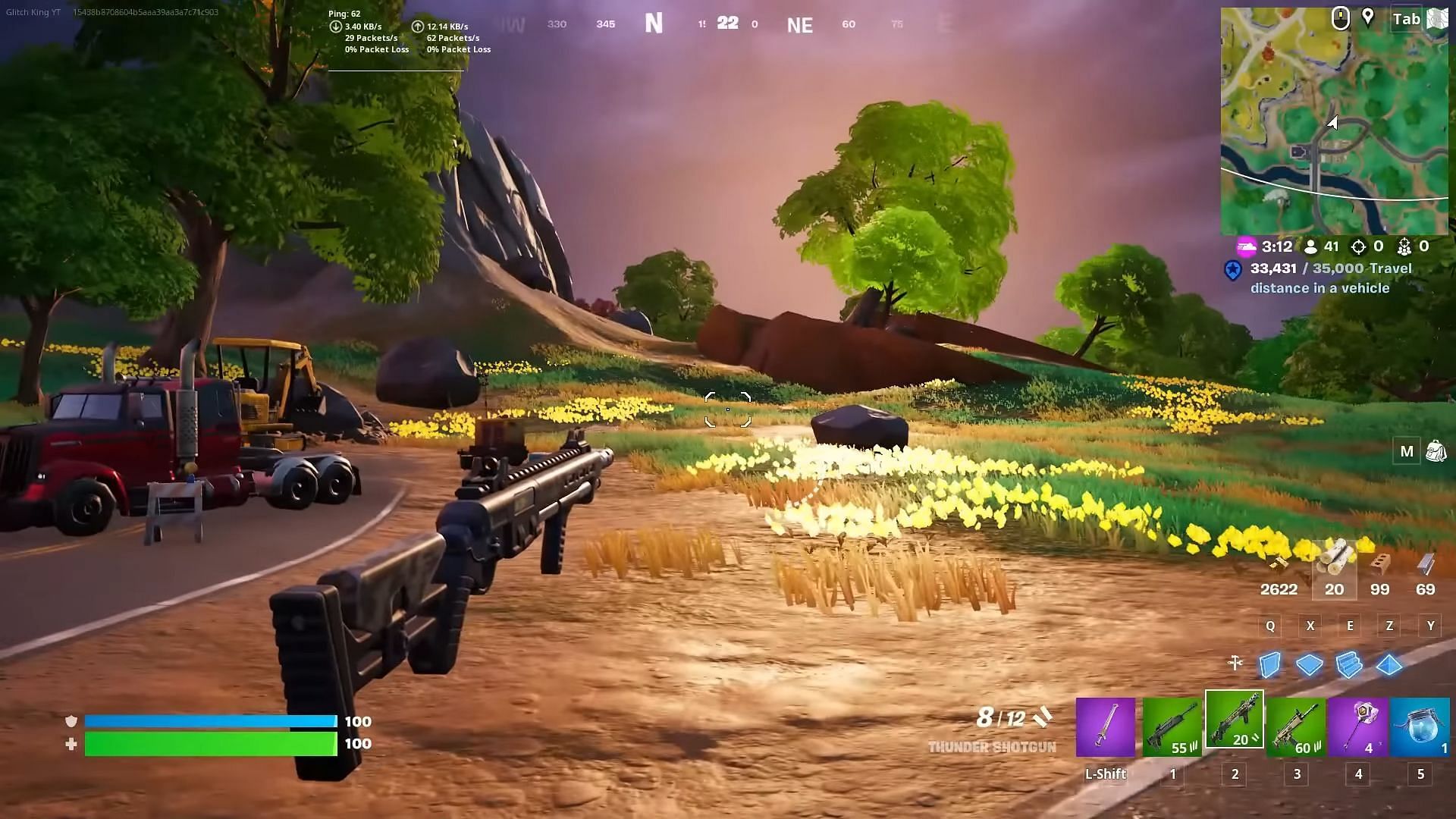 Cancel the glitch by aiming down sight with the Red-Eye Assault Rifle (Image via YouTube/GKI)