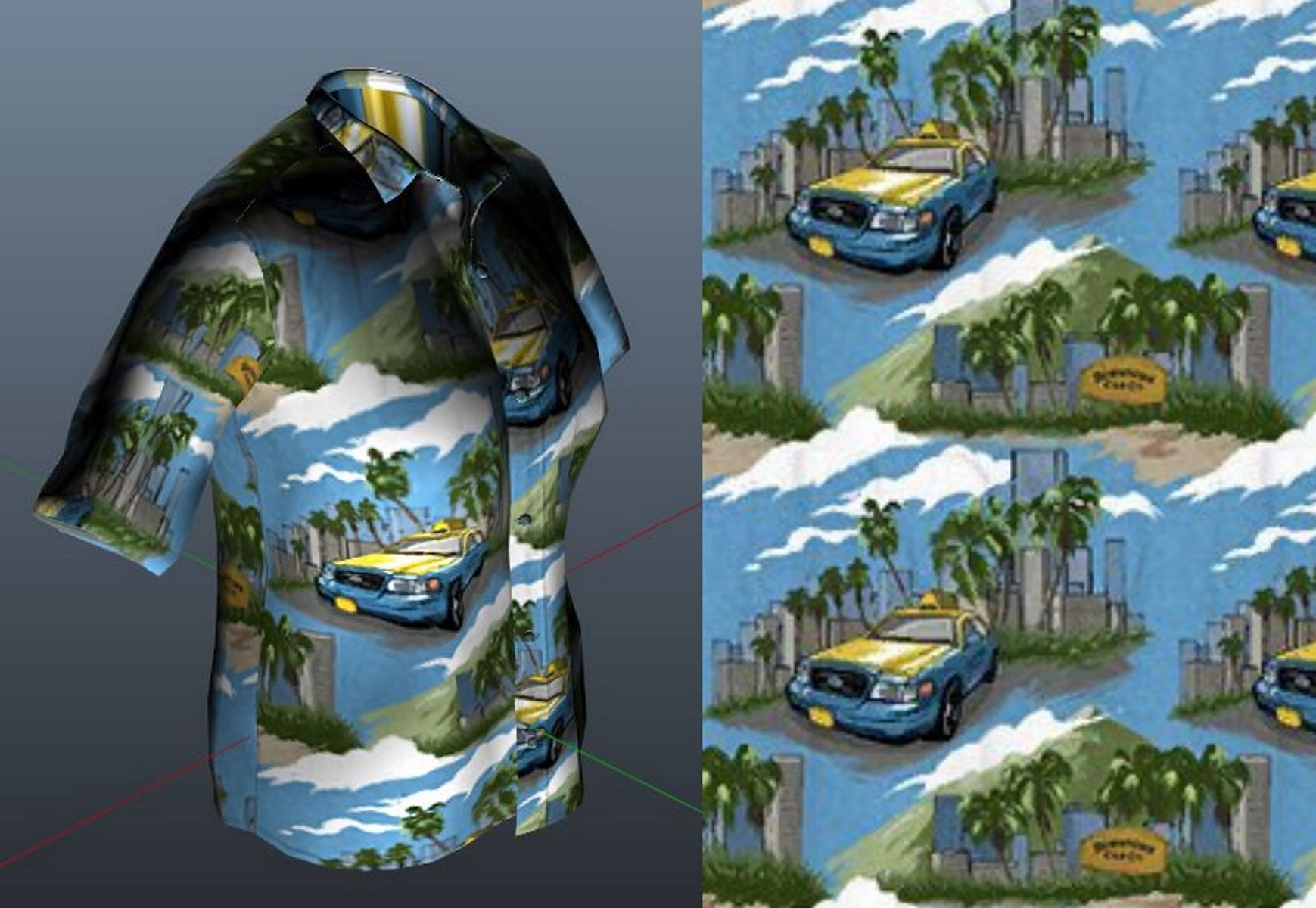 Some fans speculate that this shirt shows Vice City in the background (Image via Rockstar Universe)
