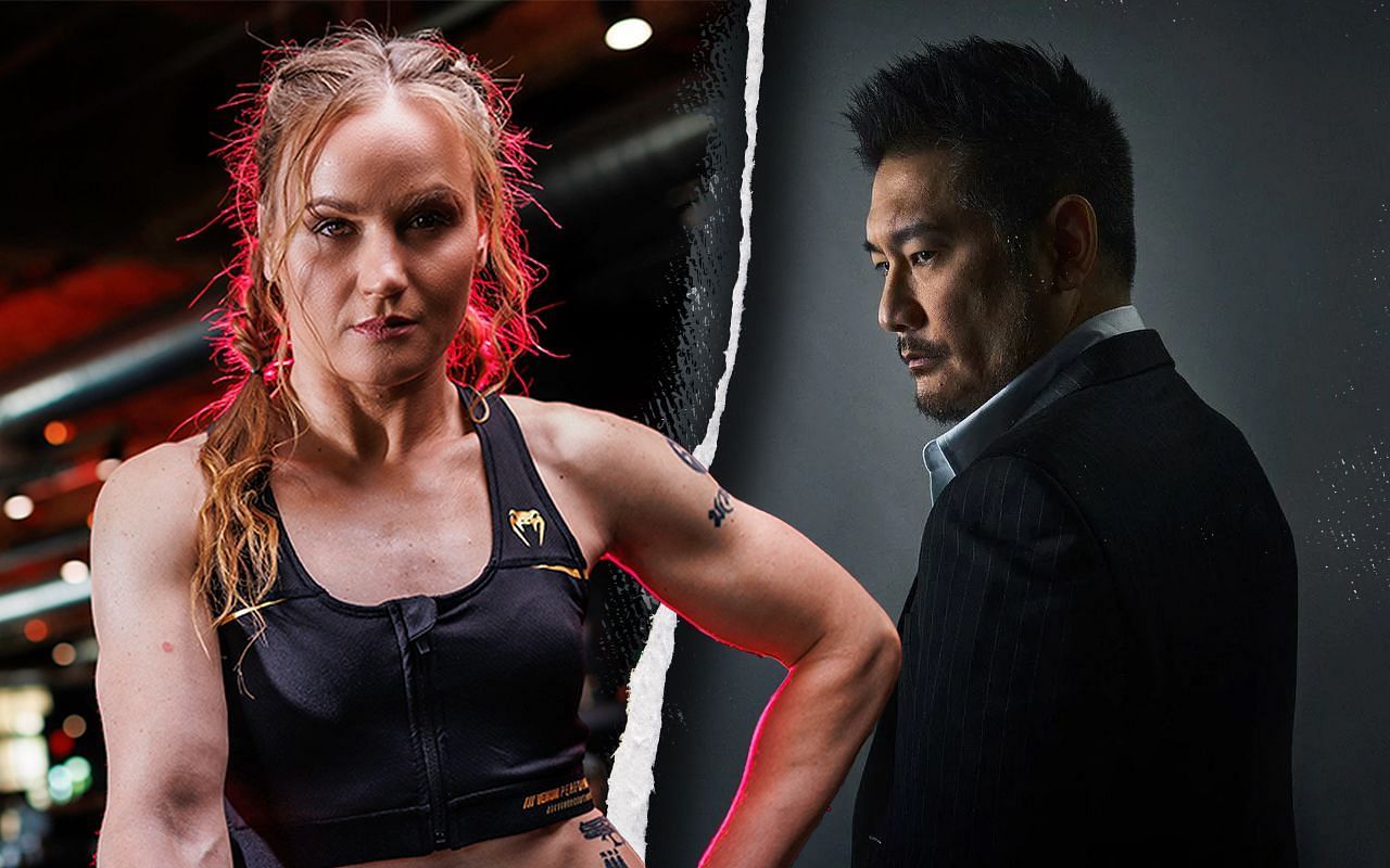 [Photo Credit: ONE Championship] Valentina Shevchenko, Chatri Sityodtong 