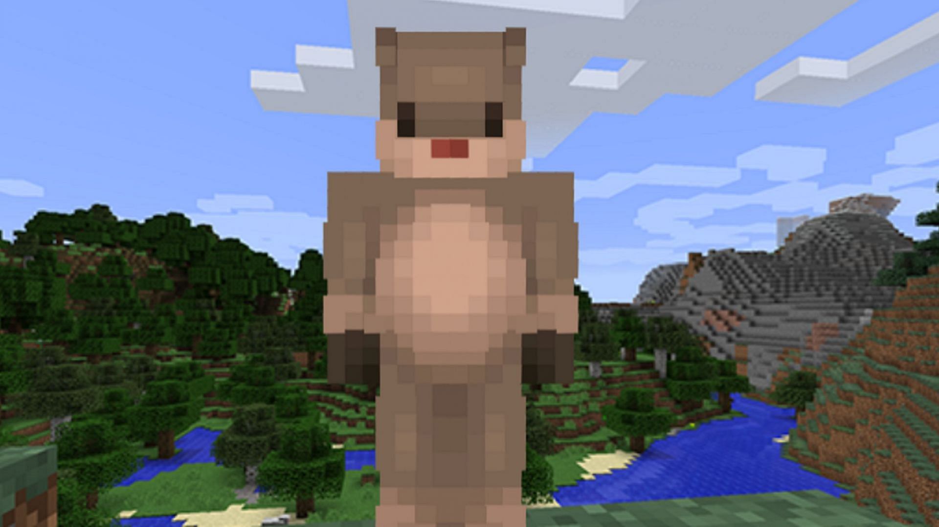 It may be missing antlers, but this Rudolph skin for Minecraft is still quite adorable. (Image via Theanswerisno/The Skindex)