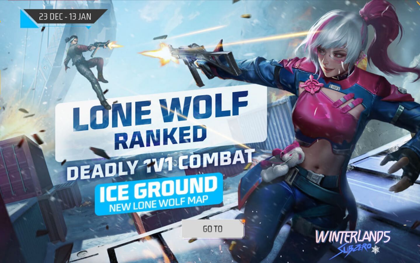 The much-anticipated Ice Ground map is now available in the selection menu of Lone Wolf matches (Image via Garena)