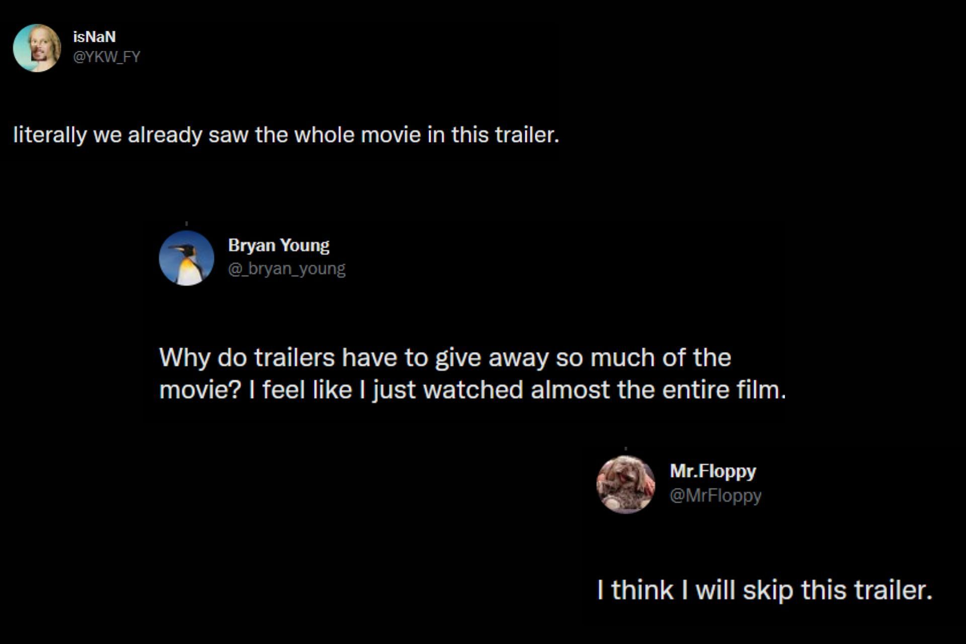 Fan reactions to Knock at the Cabin trailer (Image via Twitter/Sportskeeda)