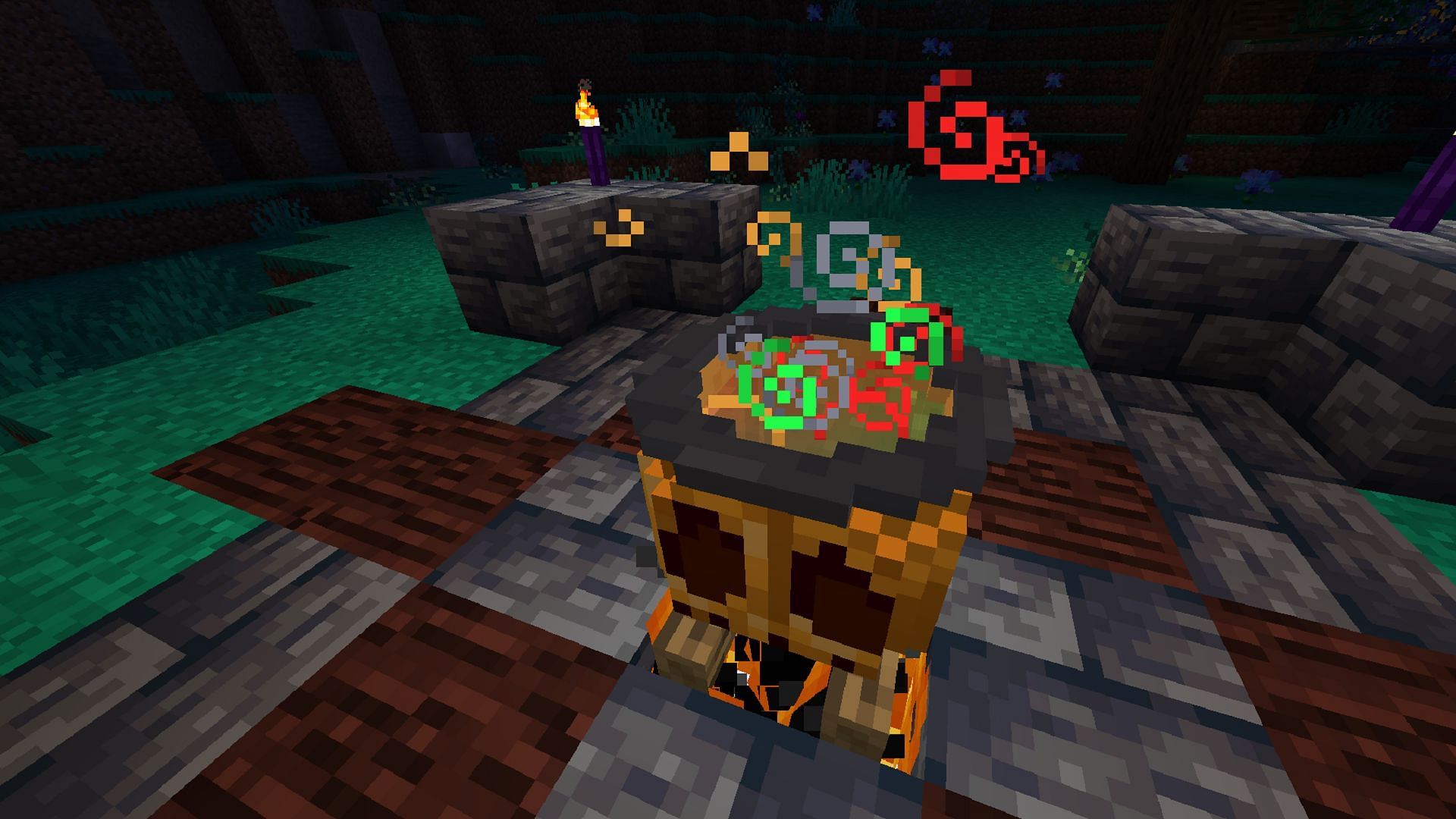 A new brewing cauldron obtainable in OccultCraft (Image via ultixon/CurseForge)